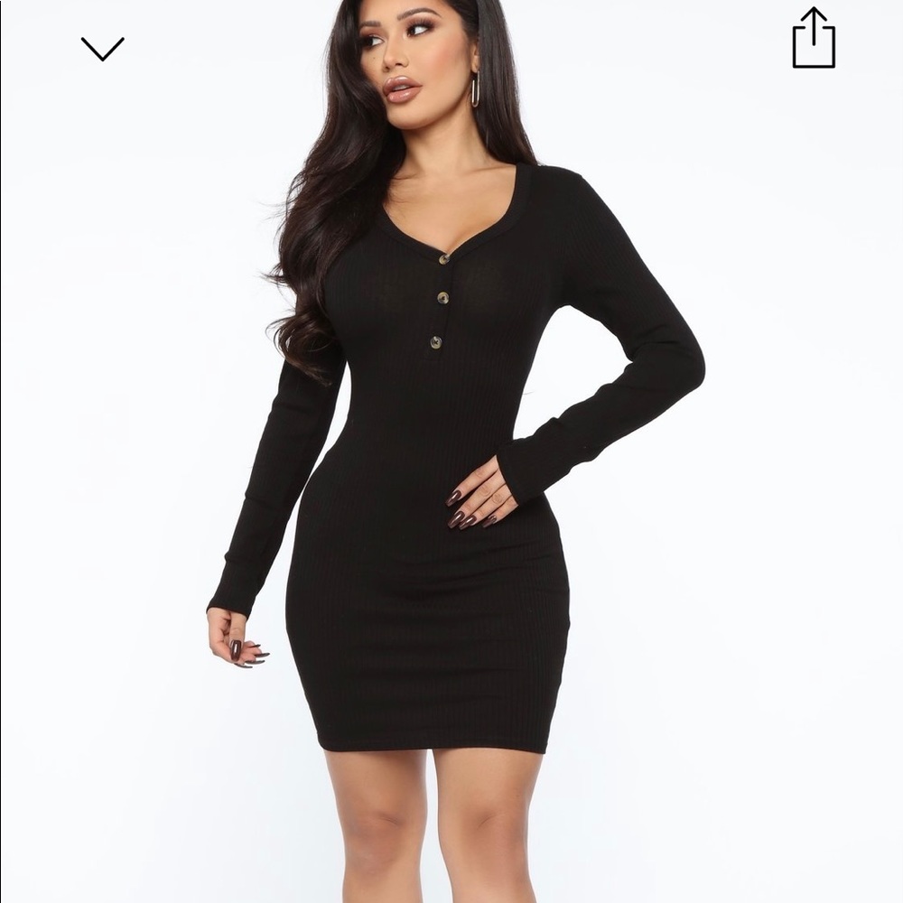 Black mini dress